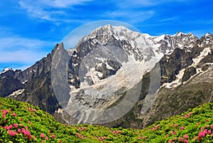 Mont Blanc  Monte Bianco , Aosta valley, Italy.