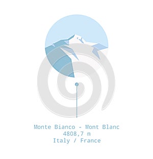 Mont Blanc Monte Bianco illustration photo