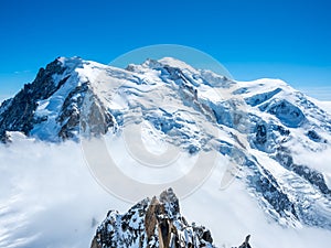 Mont Blanc mountain in France