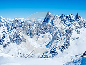 Mont Blanc mountain in France