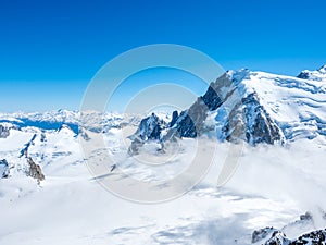 Mont Blanc mountain in France