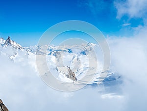 Mont Blanc mountain in France