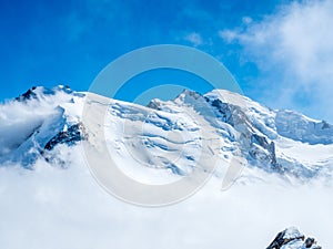 Mont Blanc mountain in France