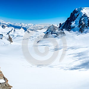 Mont Blanc mountain in France