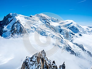 Mont Blanc mountain in France