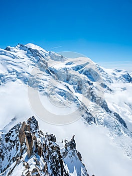 Mont Blanc mountain in France