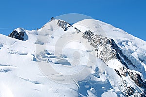 Mont Blanc Summit from Aiguille de Midi. France