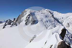 Mont Blanc Summit from Aiguille du Midi