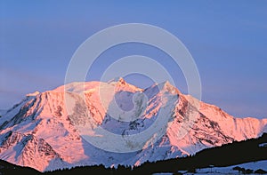 Mont Blanc sunset