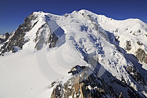 Mont Blanc viewed from Aiguille de Midi, France