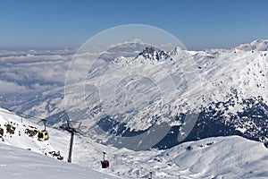 Mont blanc viewed from Val Thorens resort
