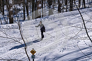 Mont-Royal Park in Montreal after snow storm