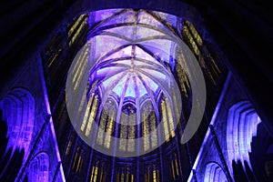 Mont Saint Michel Abbey at night