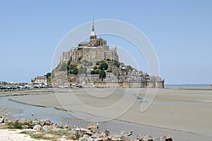 Mont Saint-Michel, an abbey upon a rock photo