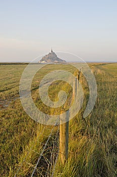 Mont Saint Michel, the Couesnon and salt marshes