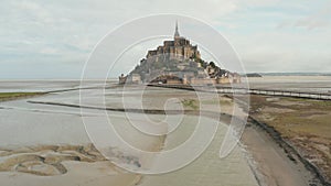 Mont Saint Michel, France Castle in Ocean Establisher