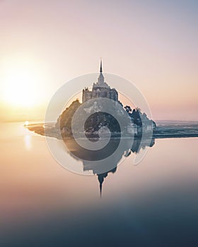 Mont Saint-Michel island in Normandy, France