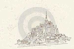 Mont Saint Michel. Normandy, France.