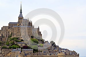 Mont Saint Michele - France, Normandy. Heritage, fortification.