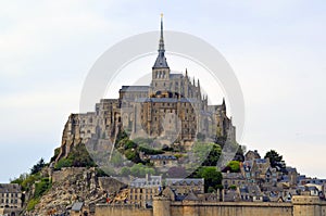 Mont Saint Michele - France, Normandy. Heritage, fortification.