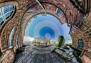 Mont Sainte Odile little planet spherical panorama