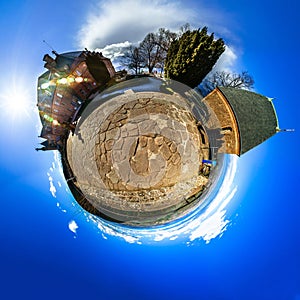 Mont Sainte Odile little planet spherical panorama