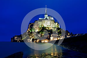 Mont St Michel in Normandy in Evening