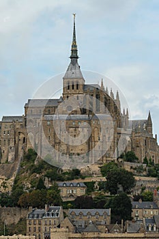 Mont St-Michel in summer in portrait