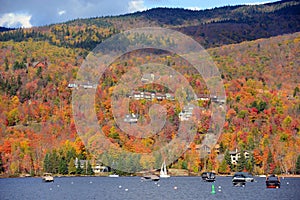 Mont Tremblant with Fall Foliage, Quebec, Canada