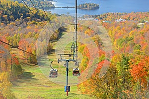 Mont Tremblant with Fall Foliage, Quebec, Canada