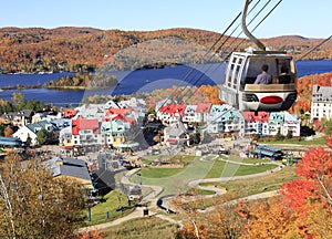 Mont Tremblant Lake, resort and funicular