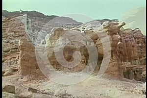 Montage of desert rock formations