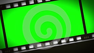 Montage of green film strip