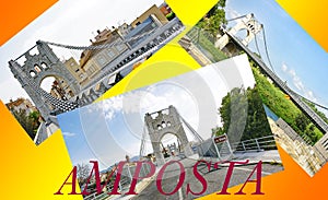 Montage of images of the Amposta bridge in Tarragona