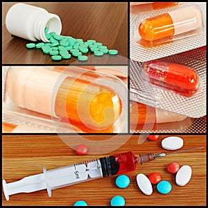 Montage of Medecine and Pills