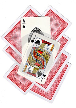 A montage of playing cards with a jack and ace of spades revealed.