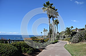 Montage Resort Park and public access walkway in South Laguna Beach, California.