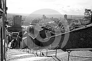 Montagne de Bueren staircase in Liege in Belgium photo