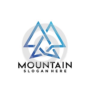 Montain Peak logo Design vector illustration