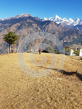 Montains  snow himalayanrange grass