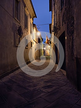 Montalcino Dark Alley at Night