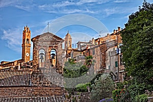 Montalcino, Siena, Tuscany, Italy: view of the old town