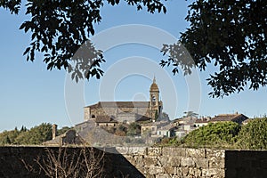 MONTALCINO, TUSCANY/ITALY: OCTOBER 31, 2016: View of fort of Montalcino village, Val d`Orcia