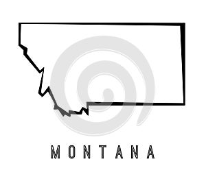 Montana geometric map photo