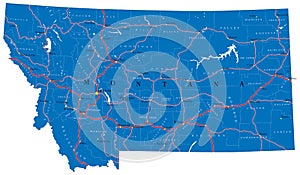 Montana state political map photo