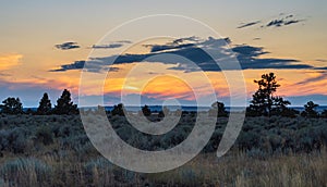 Montana sunsetting on the plains