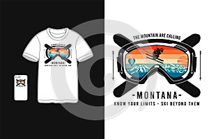 Montana t shirt mockup silhouette merchandise mockup