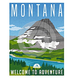 Montana, United States travel poster