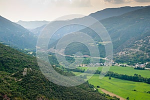 Montardit de Baix valley river Noguera Pallaresa