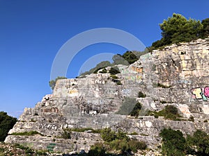 The Montauro quarry in the Zlatni rt forest park, Rovinj Rovigno - Istria, Croatia / Kamenolom Montauro u park Å¡umi Zlatni rt